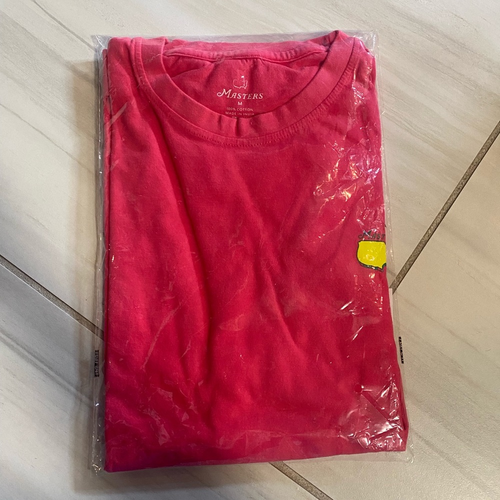 Size medium pink masters shirt nwt